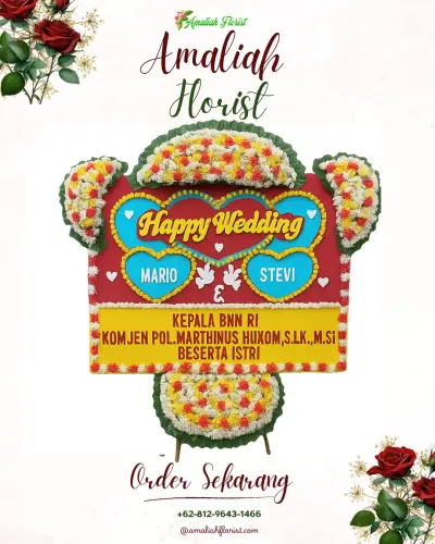 Karangan Papan Bunga Pernikahan di Kebandungan